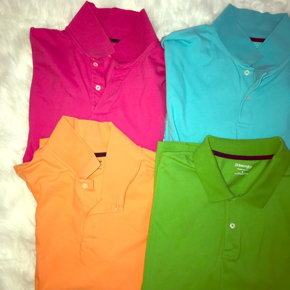 bright colored polos